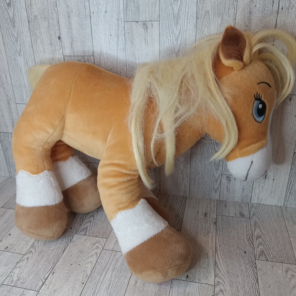Build A Bear Horse Hearts Palomino Plush 16" Pony Tan White Brown 12 2016 BABW